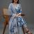 formal women floral printed regular cotton kurta with trousers & with dupatta
