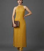 formal women ethnic motifs printed regular beads and stones silk georgette kurta with trousers