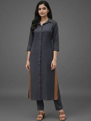 office-wear women regular kurta with trousers 1
