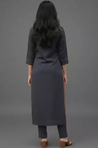office-wear women regular kurta with trousers
