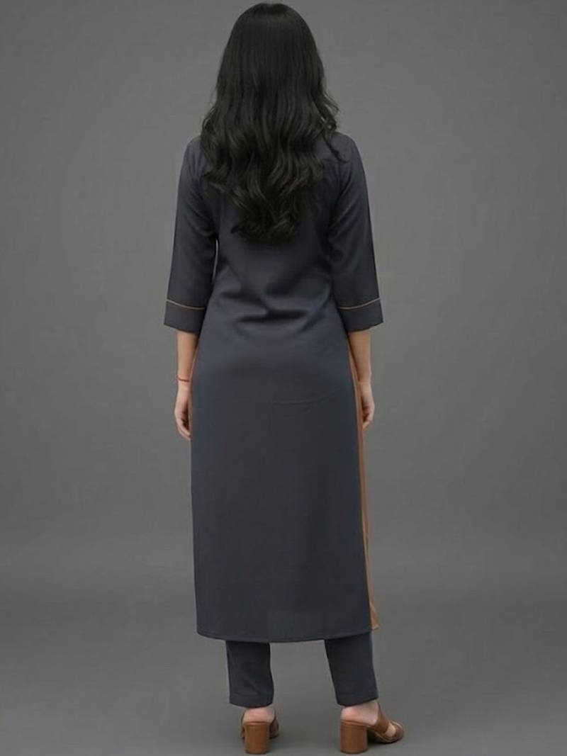 office-wear women regular kurta with trousers