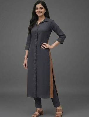 office-wear women regular kurta with trousers 4