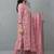 contemporary flare floral printed regular mirror work kurta with trousers & with dupatta