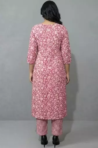 contemporary flare floral printed regular mirror work kurta with trousers & with dupatta
