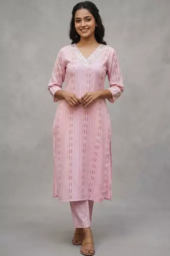 daily wear printed cotton ethnic motifs printed regular sequinned kurta with trousers