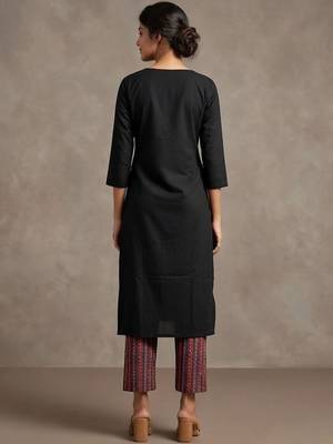 urban ethnic cotton ethnic motifs regular kurta with trousers 3