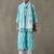 formal women printed regular cotton kurta with trousers & with dupatta