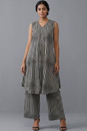smart printed printed regular kurta with trousers