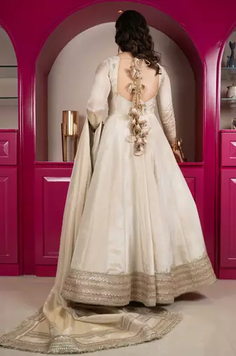 Royal ivory cosmo anarkali