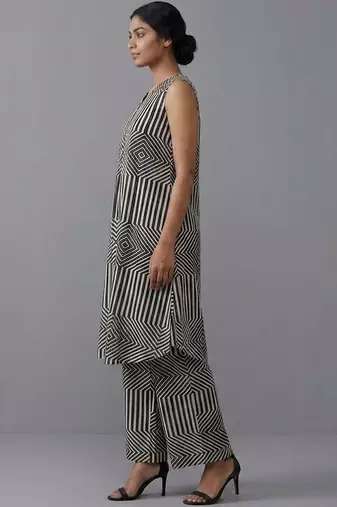 smart printed printed regular kurta with trousers