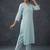 smart regular thread work kurta with trousers