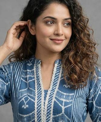 structured cotton printed printed regular kurta with palazzos 6