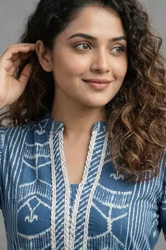 structured cotton printed printed regular kurta with palazzos