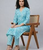 easy-moving ethnic motifs printed regular sequinned kurta with trousers & with dupatta