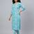 easy-moving ethnic motifs printed regular sequinned kurta with trousers & with dupatta