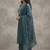 easy-moving ethnic motifs printed regular thread work cotton kurta with trousers & with dupatta