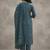 easy-moving ethnic motifs printed regular thread work cotton kurta with trousers & with dupatta