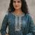 easy-moving ethnic motifs printed regular thread work cotton kurta with trousers & with dupatta