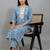 flare workwear ethnic motifs printed regular thread work kurta with trousers & with dupatta