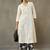 structured a-line floral regular thread work cotton kurta with palazzos