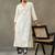 structured a-line floral regular thread work cotton kurta with palazzos