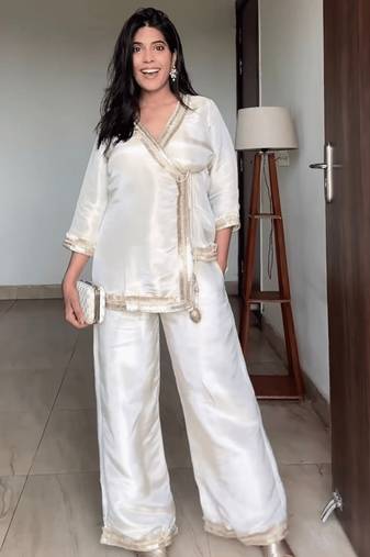 Ivory cosmo tissue festive co-ord set
