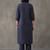 women floral embroidered regular mirror work cotton kurta with trousers