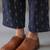 women floral embroidered regular mirror work cotton kurta with trousers