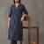 women floral embroidered regular mirror work cotton kurta with trousers