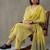 contemporary flare printed cotton kurta with palazzos & with dupatta