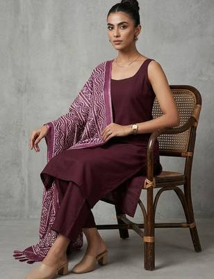everyday women regular kurta with trousers & with dupatta 4