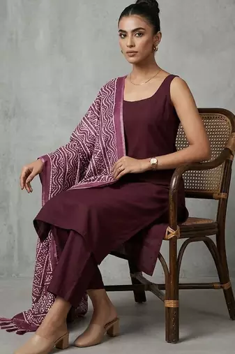 everyday women regular kurta with trousers & with dupatta
