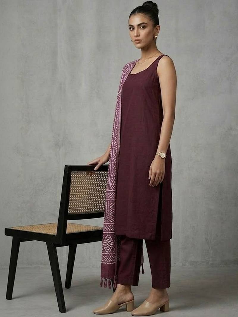 everyday women regular kurta with trousers & with dupatta