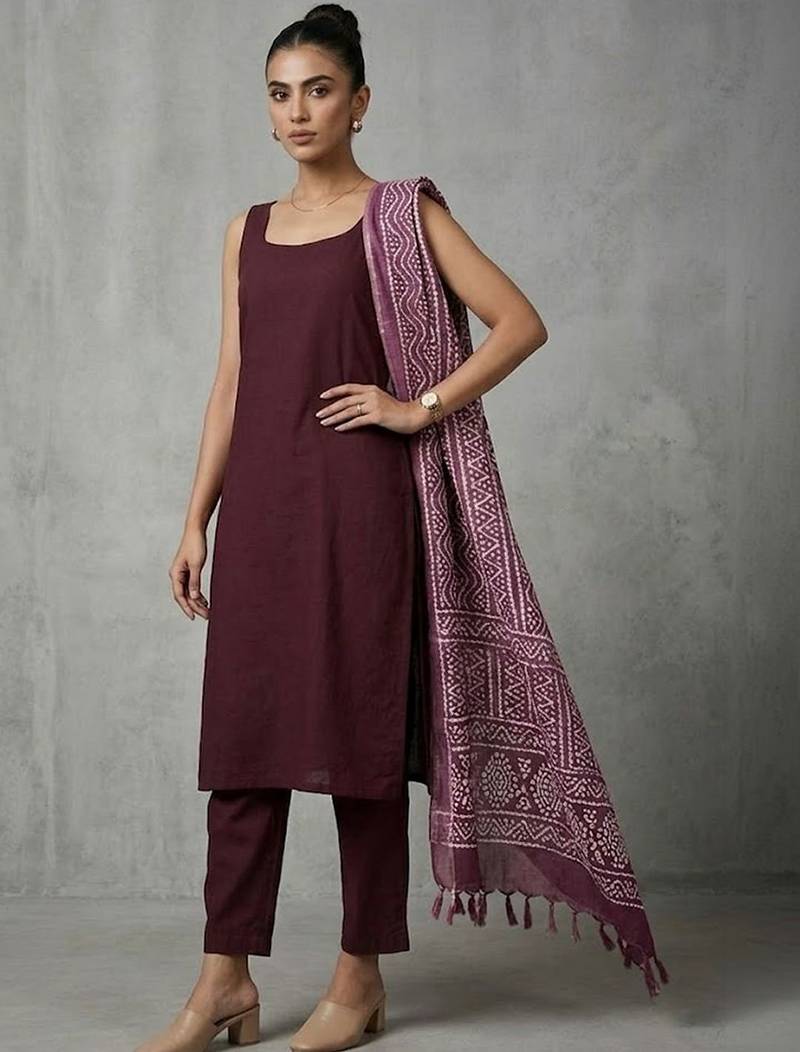 everyday women regular kurta with trousers & with dupatta