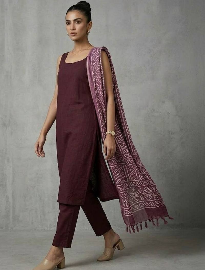 everyday women regular kurta with trousers & with dupatta