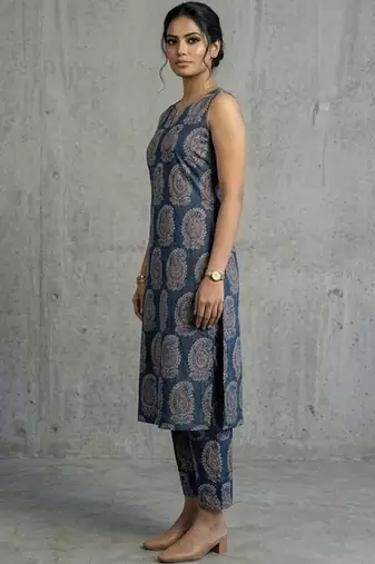 everyday women paisley printed regular kurta with trousers