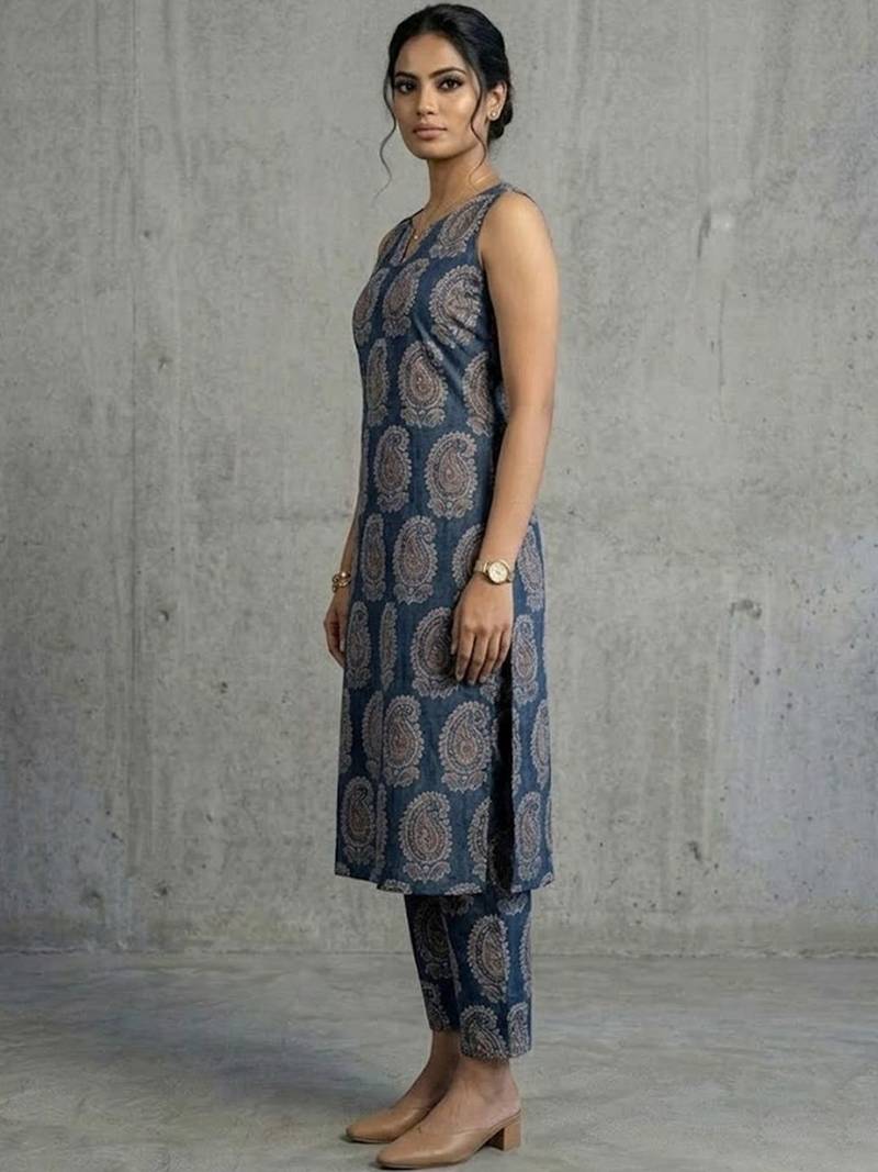 everyday women paisley printed regular kurta with trousers