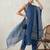 office women regular cotton kurta with trousers & with dupatta