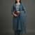 everyday women floral yoke design regular thread work cotton kurta with trousers & with dupatta