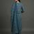 everyday women floral yoke design regular thread work cotton kurta with trousers & with dupatta