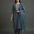 everyday women floral yoke design regular thread work cotton kurta with trousers & with dupatta