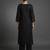 workwear women notch neck regular thread work kurta with trousers & with dupatta
