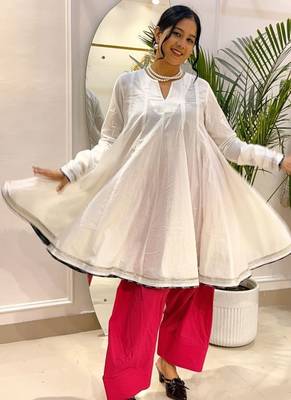 White cotton farshi salwar set 3