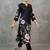 classic women floral printed regular chanderi silk kurta with trousers