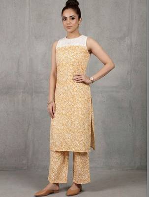 contemporary women floral printed regular kurta with palazzos 4