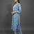 classic women floral printed regular kurta with trousers & with dupatta