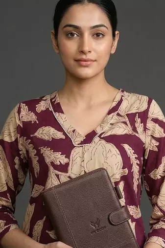 everyday women floral printed regular cotton kurta with trousers