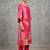 contemporary women printed regular chanderi silk kurta with trousers