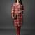 classic women printed regular kurta with trousers