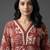 classic women printed regular kurta with trousers